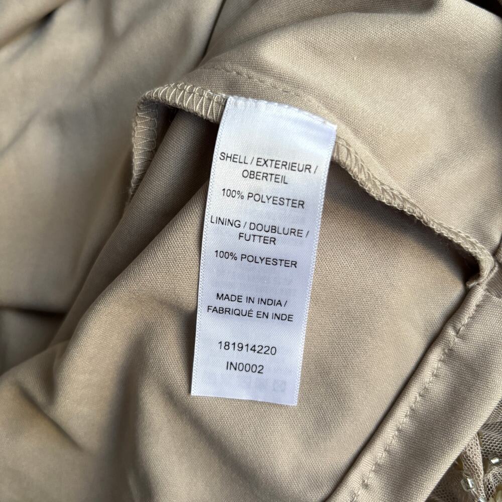 NWT Adriana Papell BHLDN Brooklyn Dress in Taupe Dress 0​​ - Picture 9 of 9